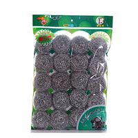 GoodKE 20PCS Home Kitchen Stainless Steel Dishwashing Pot Washing Steel Ball Scouring Pads & Sticks