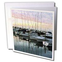 Sailboats At Sunset  - Greeting Cards, 6 x 6 inches, set of 12 (gc_44849_2)