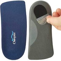 Chiroplax 3/4 Length Orthotic Foot Insoles, Flat Feet Arch Support Shoe Inserts for Over-Pronation, Fallen Arches, Plantar Fasciitis (L: W11-12.5 | M9.5-11)