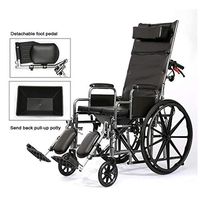 JN Rehabilitation Wheelchair Bathroom Wheelchairs Folding Rolling Shower Wheelchair, Bath Toilet Commode Seat with Wheels, Multi-Angle Adjustment Transport Chair,Waterproof Frosted Steel Pipe Old Man