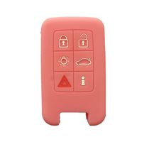 Ezzy Auto New Pink Silicone Key Entry Remote Key Fob Skin Cover Protector Key Jacket for VOLVO