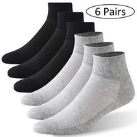 Forcool Non Binding Lightweight Ankle Diabetic Socks for Men and Women, X Large, 3 Pairs Black& 3 Pairs Gray