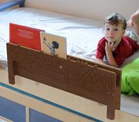 Tambino Alpha-Bookshelf Bed Rail Size: Small, Color: Espresso