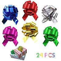 24 Pcs 4.7" Pull Bows for Gift Wrapping,Christmas/Wedding/Valentine's Day/Present Decoration Pull Bows