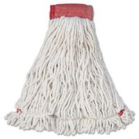 Rubbermaid Commercial FGA25306WH00 6-Piece Web Foot Shrinkless Large Cotton/Synthetic Wet Mop Head with 5 in. Headband (White)