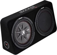 Kicker 1000W 12" 2-Ohm Slim Shallow Subwoofer Sealed Enclosure | 43TCWRT122