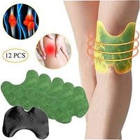 Wormwood Knee Pain Paste,Fencia 12 PCS Knee Joint Self-Heating Sticker Pain Relieving Patch Moxibustion Sticker Health Massage for Pain Relief, Promote Blood Circulation,Reduce Inflammation,Keep Warm