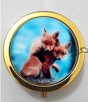 BlackKey Animal Fox 3-Compartment Decorative Pocket Gift Box Case Organizer for Pill, Color 2 -413