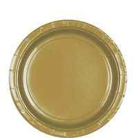 Round Paper Plates | 20ct (7 inch, Gold)