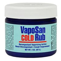 Vapo San Cold Rub Decongestant Vaporizing Action 2oz