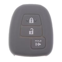 Silicone Car Key Fob Cover Protective Shell for Toyota Tundra - Grey