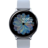 Samsung Galaxy Watch Active2 (Silicon Strap + Aluminum Bezel) Bluetooth - International (Cloud Silver, R820-44mm)