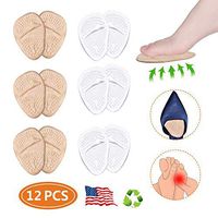 Ball of Foot Cushions, Metatarsal Pads, High Heel Inserts, Forefoot Cushions, Soft Gel Insole Pads, Idea for Mortons Neuroma & Metatarsal Foot Pain Relief – Women＆Men (12PCS/6Pairs)