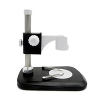 Jiusion Aluminium Alloy Universal Adjustable Professional Base Stand Holder Desktop Support Bracket for Max 1.4" in Diameter USB Digital Microscope Endoscope Magnifier Loupe Camera (ABS Plastics)