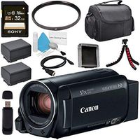 Canon 16GB VIXIA HF R80 HFR80 Camcorder 1959C001 + BP-727 High Capacity Battery + Sony 32GB SDHC Card + Compact Camcorder Case + Memory Card Wallet + Card Reader + Mini HDMI Cable + Tripod Bundle