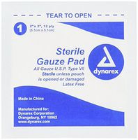 Medique Products 60673 Sterile Gauze Pads, 2-Inch By 2-Inch, 25 Per Box