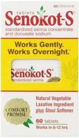 Senokot-S Natural Vegetable Laxative Ingredient Plus Stool Softener, Tablets, 60 tablets by Purdue Products L.P.