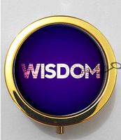 BlackKey Wisdom Beautiful Inspirational Word 3-Compartment Decorative Pocket Gift Box Case Organizer for Pill, Color 2 -1729