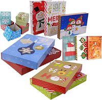 Christmas Gift Box Bundle Including Shirt Boxes, Lingerie Boxes and Robe Boxes (15 Boxes Total)