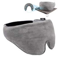 Weighted Eye Mask,Adjustable 3D Contoured Eyeshade Luxury Plush Fabric Soft Breathable Cotton and Premium Glass Beads for Men,Women,Shift Work,Naps,Night Blindfold Eyeshade (Grey Eye Mask)