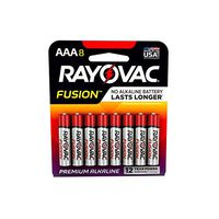 Rayovac Fusion AAA Batteries, Premium Alkaline Triple A Batteries, 8 Count