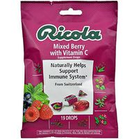 Ricola supplement vitamin C drops,  mixed berry 19 ea (pack of 12)