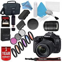 Canon EOS 80D DSLR Camera 18-135mm Lens USA Model Warranty Base Bundle