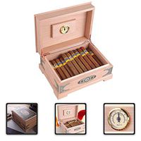 Household Supplies Cigar Humidor Cigar Humidor Cedar Humidor High-capacity Humidifier Humidifier Cabinet Unpainted Storage Cigar Box High-end Cigar Box Moisture Balance Humidity So Stable Cigar Access