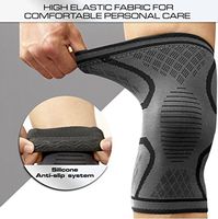 Heshima Knee Support & Compression for Weightlifting, Powerlifting, Arthritis, ACL, Running, Pain Relief, Injury Recovery, Basketball and More Sports (Medium)