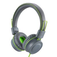 POWMEE M2 Kids Headphones Wired Headphone for Kids,Foldable Adjustable Stereo Tangle-Free,3.5MM Jack Wire Cord On-Ear Headphone for Children/Teens/Girls/School/Kindle/Airplane/Plane/ (Grey)