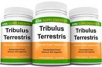 3 Bottles Tribulus Terrestris 1000mg Per Serving 270 Total Capsules KRK Supplements