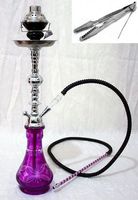 Sale 1 hose 22" Purple Hookah shisha nargila bar narguile nargile glass water +