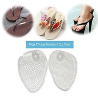(2 Pairs)Gel Cushions For Flip Flop Sandals,Forefoot Padding Relief Pain Rub,Self Adhesive,No slip