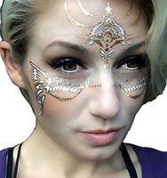 Golden Ratio Tats Best Page x3, Gold Temporary Tattoos, Boho, Face Paint, Gold and White Masquerade Tattoos.
