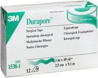 3M Durapore Surgical Tape 1" x 10 yd Box: 12 rolls