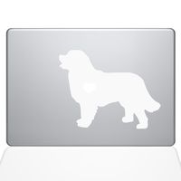 The Decal Guru I Love My Bernese Mountain Dog Decal Vinyl Sticker, 11" MacBook Air, White (1477-MAC-11A-W)