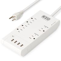 [UL Certified] EZOPower 6 Outlet Power Strip Surge Protector with 4 USB Port, Extendable USB Charger with Desk Mount Clamp