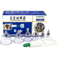 CAISYE Acupuncture Fireless Cupping Therapy, Professional Chinese Acupoint Cupping Therapy Cupping Set with Vacuum Magnetic Pump Cellulite Cupping Massage Kit 12-Cups