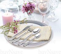 buyNsave Hammered Effect Looks Like Silver Elegant Heavyweight Plastic Knives 20 Count