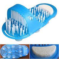 1 Pc Exceptional Popular Clean Brush Massager Slipper Shower Tools Easy to Wash Pedicure Clean Bath Shoe Color Blue