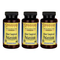 Swanson Albion Complexed Potassium 99 Milligrams 180 Capsules 2 Bottles (3 Pack)