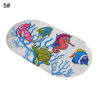TbpersicwT Home bedroom carpet door mat, Cartoon Baby Children Anti-slip Suction Cup Bathroom Shower Floor Mat Bath Pad - 5#