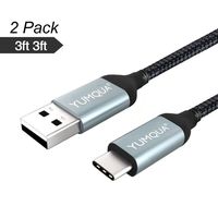 YUMQUA USB C Cable, [3.3FT] Durable Braided USB C Charger Cable Charging Cord for Samsung Galaxy A50 A20 A70 A80 A90,Samsung Note 9,Galaxy S8 S9 Plus,Galaxy S10 Plus S10e, Galaxy A5 A8 2018