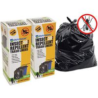 Insect-Repellent Trash Bags - 33 gal - 1.3 mil - 33" x 40" - Black - 10/Box / 2 Pack