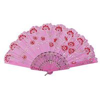 Lace Silk FoldingFan, Dance Fan, Chinease/Japanese Folding, Hand Folding Fans for Women/Men, Hand Fan Festival Gift Fan Craft Fan