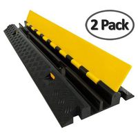 Electriduct Extreme Rubber Cable Protectors - RPS,  Dual Channel Cable Protector, 2 Pack