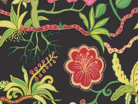 Floral Wrap - Silk Botanical Fantasy 18"x417' Silk Sheen Gift Wrap Half Ream Roll (1 roll) - Wraps -M7224H18