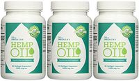 Manitoba Harvest Hemp Seed Oil Capsules 60 Capsules 1000mg ea. (Pack of 3)