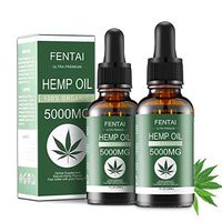 Hemp Oil for Pain Stress Relief 2 Pack 5000MG Organic Hemp Oil Drops 100% Pure Natural Extract Anti-Anxiety Anti-Stress Helps with Sleep Skin Hair