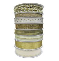 Holiday Ribbon Christmas Value Pack by Celebrate It (Gold)